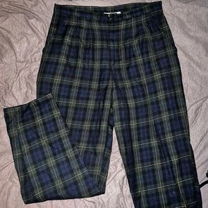 UO Green Plaid Trousers